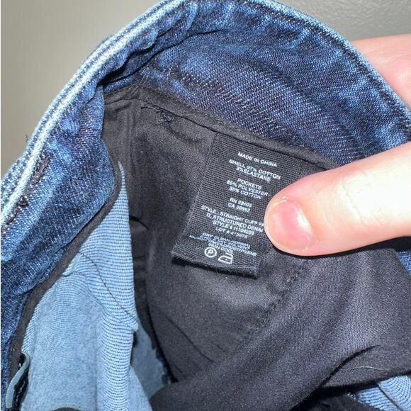 Theory High Rise Wide Leg Structured Denim Pants/Trousers Indigo Blue Size US 4 - Picture 6 of 8